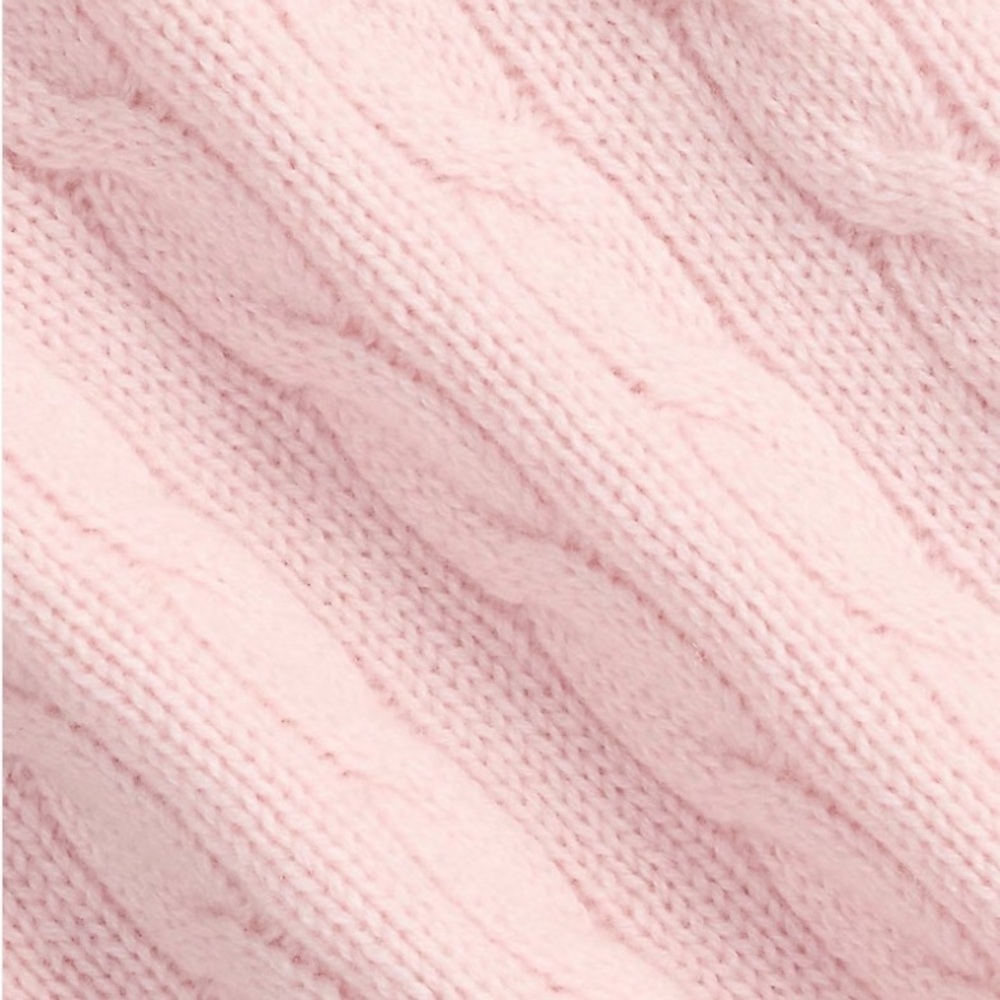 Ralph Lauren Pink Cable-Knit Cashmere Bunting 3-9 M. - Picture 3 of 7